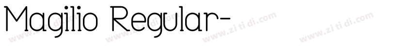 Magilio Regular字体转换